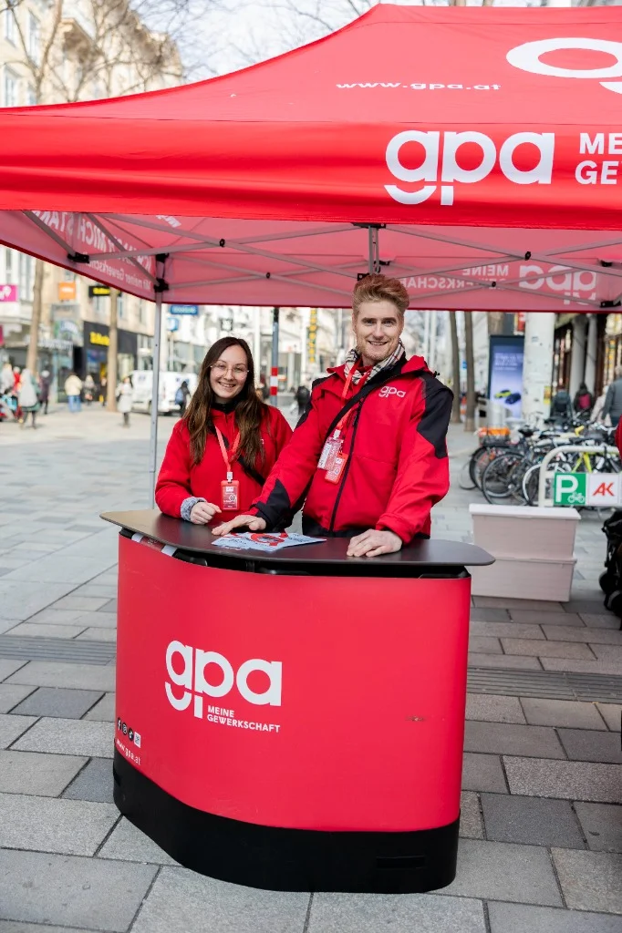 Team bei der GPA Kampagne